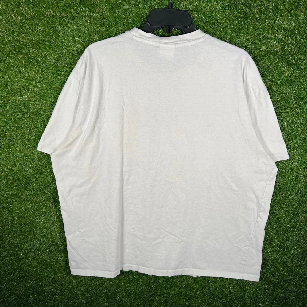 Guess Originals Mens White Olympic Triangle Logo Graphic T-Shirt Large 3332 - Picture 3 of 5